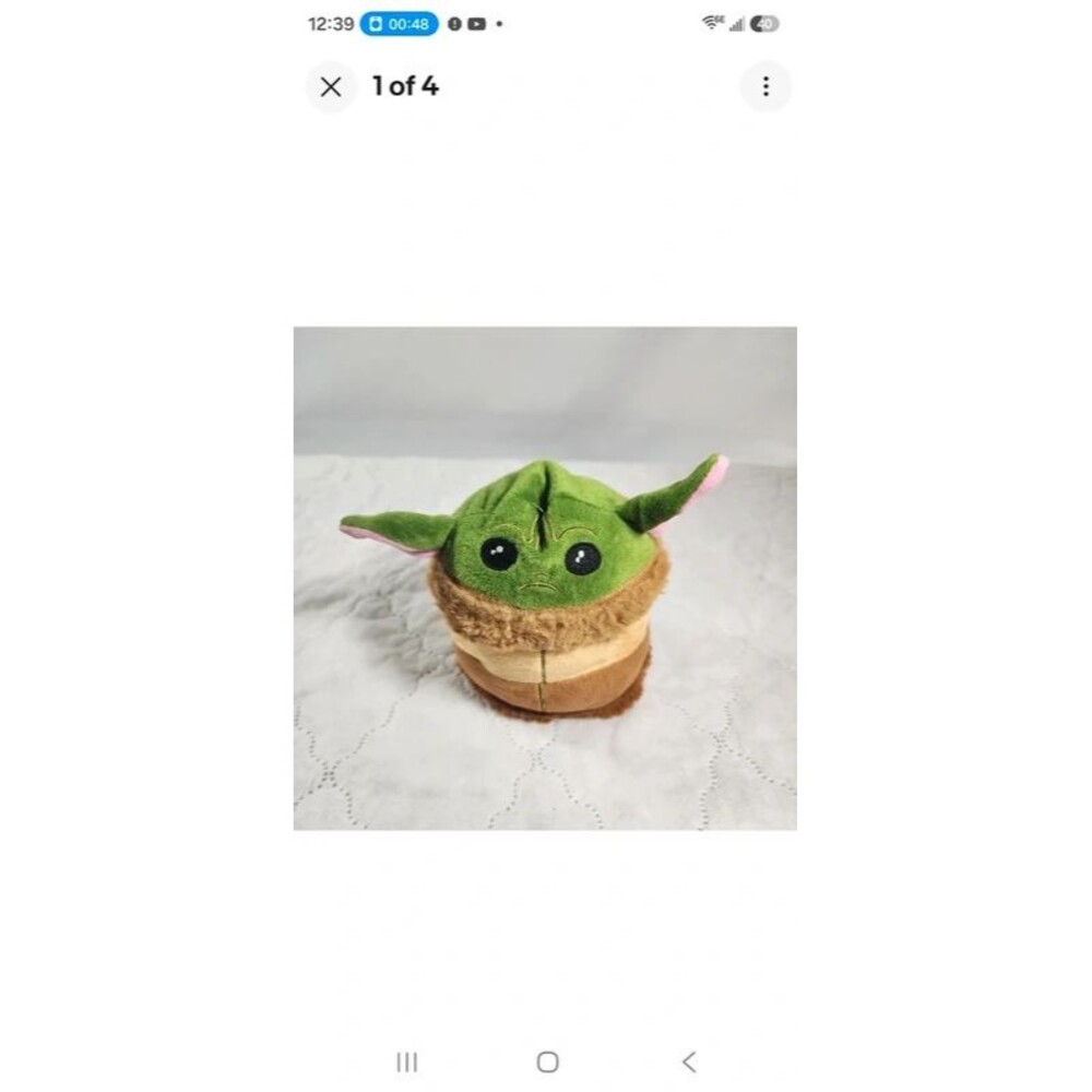 Star Wars Mandalorian Reversible Baby Yoda 5" Plush Flips Inside Out Happy & Sad